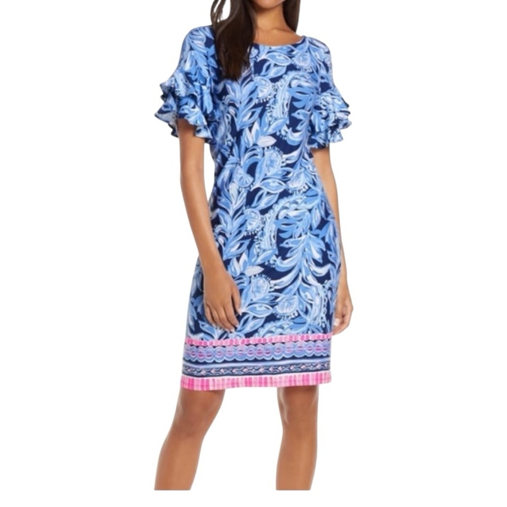 Lilly Pulitzer Dianna Dress High Tide Navy You're the Zest Size XS